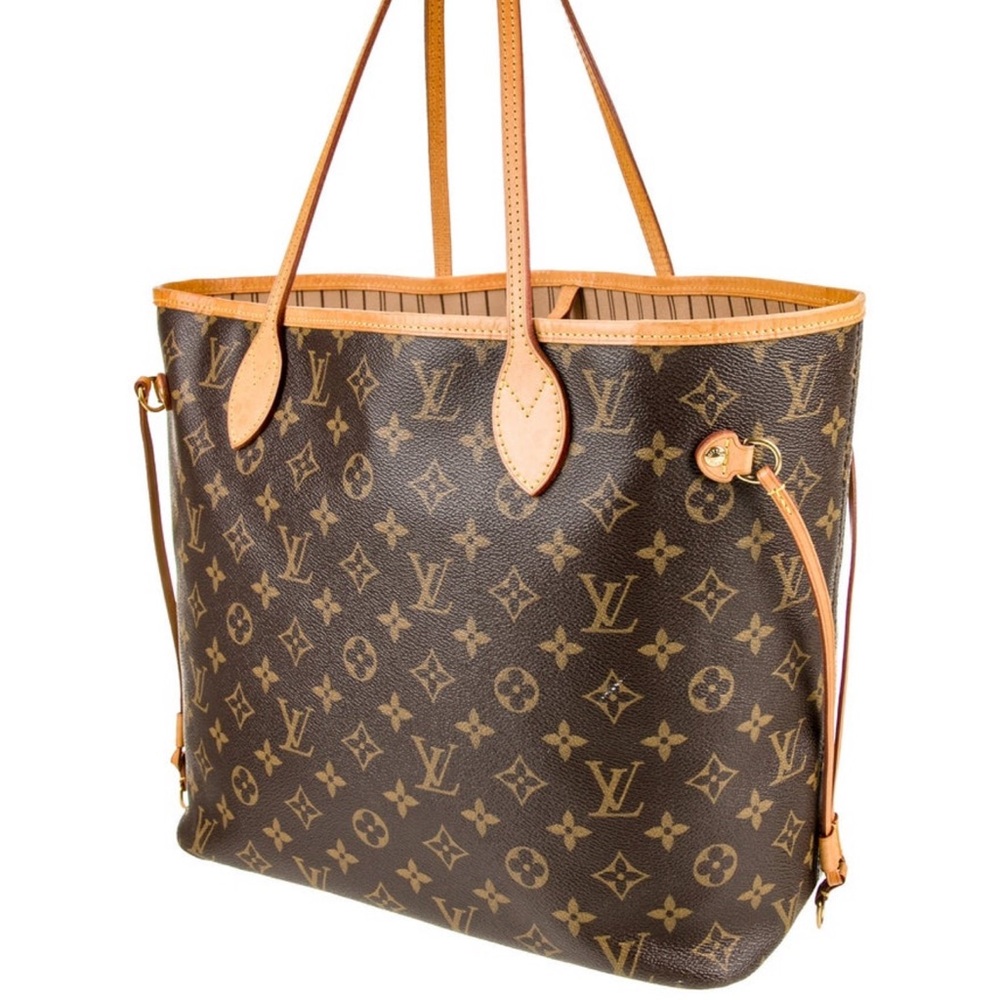 Louis Vuitton Brown Monogram Neverfull Tote - Picture 4 of 6